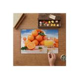 Taze Portakallardan Meyve Suyu Tasarımı 240 Parça Ahşap Puzzle Ahşap Kutuda MP01779