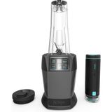 Tazevac Teknolojisi ile Nutri Ninja Blender, 1100-WATT Auto-Iq Base, 2 Manual Speeds ve (2) Single-Serve Freshvac Cups With Lids (BL580), Dark Gray - Siyah