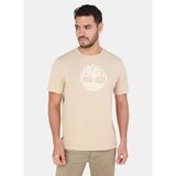 TB0A2C2RB881-KENNEBEC RIVER Te Bej Yuvarlak Baskılı Erkek T-Shirt
