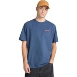 TB0A5MNVEYO1 Timberland Magnet Back Graphic Tee Erkek T-Shirt Mavi