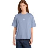 TB0A5RZXB881 Timberland Stack Logo Short-Sleeve Tee Kadın T-Shirt Mavi - XS