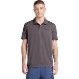 TB0A679BW081 Timberland Quıck-Dry Short Sleeve Polo Erkek T-Shirt Gri