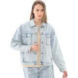 TB0A67JQEPJ1 Timberland Archive Denim Jacket Kadın Ceket Açık Mavi - Açık Mavi - S