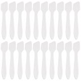 Tbestmax 300 ADET Mini Kozmetik Spatula 3.2 "x 0.6" Tek Kullanımlık Makyaj Spatula Plastik Spatula Temizle Yüz Kremleri Cilt Bakımı Spatula