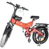 TBIKE Robust X8 250W Katlanabilir Elektrikli Bisiklet - Kırmızı