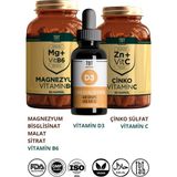 Tbt Magnezyum Bisglisinat/malat/sitrat + Vitamin B6 - Çinko + Vitamin C - Vitamin D3 Kolekalsiferol