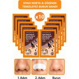 TBY Shop 10'lu Siyah Nokta ve Gözenek Temizleyici Burun Bandı Arındırıcı Etki ile Tüm Cilt Tipleri İçin