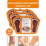 TBY Shop Ayak Soyucu Çorap Ölü Derileri Soyan Ayak Çorabı Peeling Maskesi 3 Adet