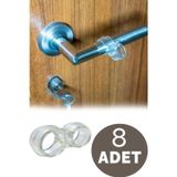 Tbyshop 8 Adet Kapı Kolu Stoperi Ve Pencere Kolu Stoperi Şeffaf Silikon Kapı Stoperi Kapı Kolu Tamponu