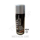 TBYSHOP Metalik Gri Sprey Boya 400 ml Dekoratif Boya Graffiti Duvar Boyası Mobilya Boyası Metal Boyası
