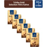 Tchibo Gold Selection 250 gr x 6 Adet Filtre Kahve Yoğun Aromalı Taze Çekilmiş Kahve - 1 Adet