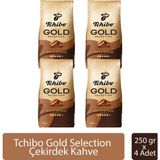 Tchibo Gold Selection Yumuşak Lezzetli Çekirdek Kahve 250 gr x 4 Set Taze ve Aromatik - 250, gr