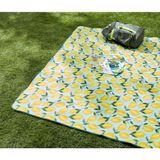 Tchibo Piknik Örtüsü XL Limon Desenli Su ve Kir Tutmaz 180 x 180 cm - Sarı