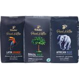Tchibo Privat Kaffee Latin Grande Çekirdek Kahve 500 G & Privat Kaffee African Blue Çekirdek Kahve 500 G & Privat Kaffee Brazil Mild Çekirdek Kahve 500 G & Çekirdek Kahve