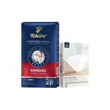 Tchibo Profesional Espresso Çekirdek Kahve 1 kg + Tchibo Filtre Kahve Kağıdı 1/4 80'li