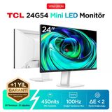 Tcl 24G54 Ofis Ve Çalışma Monitörü 24" 100Hz Fhd Mini Led Va Panel Ev, Okul Ve Iş Ekranı (Hdmı+Vga, 400 Nits, Göz Koruma) (Tcl Türkiye Garantili)