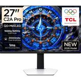 Tcl 27C2A Pro Gaming Monitörü 27" 1ms 160Hz Dual-Mode UHD 4K Qd-Mini LED Profesyonel Oyuncu Monitörü (Hdmı+Dp, 2304 Bölge Lokal Karartma, Xdr 2000 Nits, Freesync Premium Pro & G-Sync Compatible) - 1 ms - 160 Hz