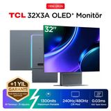 Tcl 32X3a Gaming Monitörü 31.5" 4K Oled+ 0.03Ms 240Hz Dual-Mode Uhd Çerçevesiz Profesyonel Oyuncu Monitörü (Hdmı+Dp, Dp 2.1, Bang & Olufsen Audio, Freesync Premium Pro & G-Sync Compatible) (Tcl Türkiy