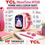 Tcl Çocuklar Için 4g Destekli, Gps Konum Takibi, Görüntülü ve Sesli Görüşme Movetime MT48 Pembe Akıllı Çocuk Saati - 35 - 48 mm - KAMERALI KIZ ÇOCUĞU AKILLI SAATİ