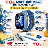Tcl Gps Konum Takibi, Görüntülü ve Sesli Görüşme Imkanı Movetıme MT48X 4g Akıllı Çocuk Saati Mavi - 43 - 45 mm - KAMERALI