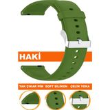 tcl mt40-mt40x akıllı çocuk saati uyumlu soft silikon saat kordonu kayışı a72-hakı - Haki