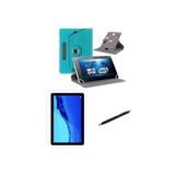 TCL Tab 7 LITE 7" Uyumlu Üniversal Dönerli Standlı Tablet Kılıfı +Dokunmatik Tablet Kalemi Hediye Turkuaz
