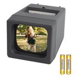 TCNEWCL 35mm Slayt Film Görüntüleyici, 2X Büyütme Slayt Görüntüleyici, Masa Üstü LED Işıklı Işıklı Eski Slaytları Görüntüleme (2 AAA Pil Dahil)