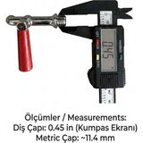 TCR Premium Pirinç Semaver Musluğu - Krom Kaplama, Kırmızı Kollu (11.4mm)