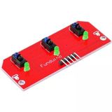 Tcrt5000 3'Lü Kızılötesi Sensör Kartı Arduino 3 Kanal Çizgi İzleyen Modülü Kırmızı Board Potsuz 5 Pin