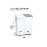 TD HOME 100 Litre Dev Kapasiteli, Tekerlekli ve Katlanabilir Çift Bölmeli Çamaşır Sepeti