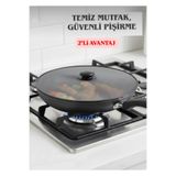 Td Home 2 Adet- "pratik Üstten Tutmalı Yağsıçratmaz Tel Süzgeç | 29 cm Kızartma Koruyucu Kapak -