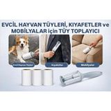 TD Tüy Toplayıcı 7'li Yedek Rulo ve Aparat - Gri - Beyaz