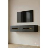 Tda1220ag - Rany120 Duvara Montaj Tv Stand, Tv Rafı, Tv Sehpası Antrasit - Gold 120Cm