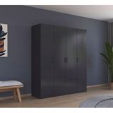 Tdesigno Alçin 180 cm 4 Kapaklı 1 Çekmeceli Gardırop