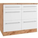 Tdesigno Aya Mutfak 6 Çekmeceli Alt Modül -100 Cm - Çok Amaçlı Dolap -tezgah Dahil Beyaz