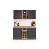 Tdesigno Ayza 4 Kapakli Çok Amaçli Dolap-mutfak Dolabi-mikrodalga-erzak-airfryer-kiler Dolabi-kahve Köşesi - Atlantikçam - Antrasit Çok Renkli