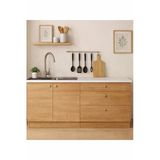 Tdesigno Barkın Alt Modül-Çok Amaçlı Dolap -160 Cm -2 Kapaklı-3 Çekmeceli-Laminat Beyaz Tezgah Dahil