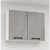 Tdesigno Beti Mutfak-banyo-çok Amaçlı Dolap Üst Modül 60 Cm Beton Görünümlü Çok Renkli