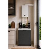 Tdesigno Bien Kombi Alt Dolabı – Kahve Köşesi - Çok Amaçlı Dolap - Erzak - Mutfak - Kiler Dolabı - 50 Cm - Antrasit