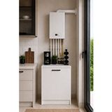 Tdesigno Bien Kombi Alt Dolabı – Kahve Köşesi - Çok Amaçlı Dolap - Erzak - Mutfak - Kiler Dolabı - 50 Cm - Beyaz