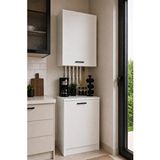 Tdesigno Bien Kombi Dolabı – Kahve Köşesi-çok Amaçlı Dolap -erzak-mutfak-kiler Dolabı - 50 Cm - Beyaz