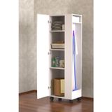 Tdesigno Burçin Paspas,Süpürge-Temizlik Malzeme Dolabı- Çok Amaçlı Dolap Paspas-Vileda Banyo Dolabı Beyaz- 60cm