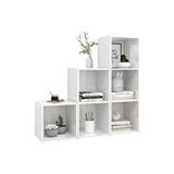 Tdesigno Dila-kitaplık Ofis Dolabı Beyaz 6 Raflı 90 Cm