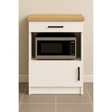 Tdesigno Dora Çok Amaçlı Dolap - Mikrodalga - Erzak - Mutfak - Kiler Dolabı - 60 Cm - Beyaz-atlantikçam Çok Renkli