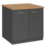 Tdesigno Fara Bulaşık Makinesi - Çamaşır Makinesi Alt Dolabı - 70 Cm - Antrasit-atlantikçam