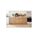 Tdesigno Kali Alt Modül-Çok Amaçlı Dolap -140 Cm -3 Kapaklı-1 Çekmeceli-Laminat Beyaz Tezgah Dahil