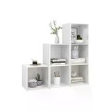 Tdesigno Kitaplık Ofis Dolabı Beyaz 6 Raflı 90 Cm