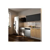 Tdesigno Klos Hazır Mutfak Dolabı 140 Cm -beyaz Laminat Tezgah Dahil-bulaşık Makinesi Yeri Mevcut-mat Meşe
