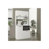 Tdesigno Lexa Çok Amaçlı Dolap-Mikrodalga-Erzak-Airfryer-Mutfak-Kiler Dolabı-Kahve Köşesi-Beyaz-90 Cm