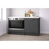 Tdesigno Mia Ankastre Fırın Modülü-çok Amaçlı Dolap -110 Cm -1 Kapaklı-laminat Beyaz Tezgah Dahil - Antrasit